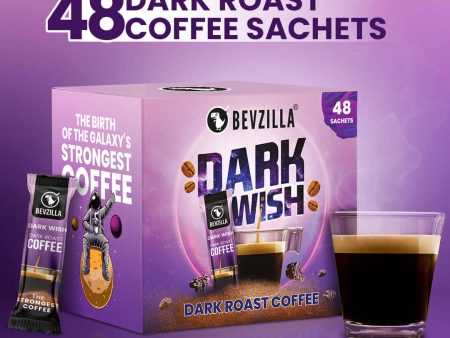 48 Dark Roast Coffee Sachets Box - 5X Stronger Online Sale