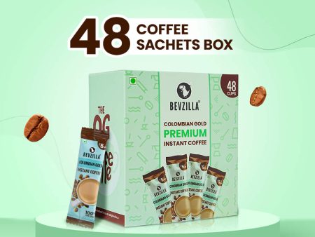 48 Colombian Gold Coffee Sachets Box For Cheap