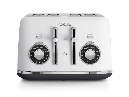 Sunbeam Alinea Select 4 Slice Bread Select Toaster White Classics Online now