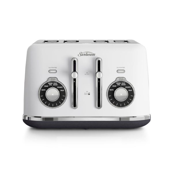 Sunbeam Alinea Select 4 Slice Bread Select Toaster White Classics Online now