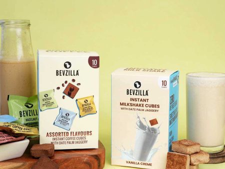 Coffee 10 Cubes Assorted Pack+ Vanilla Creme Milkshake Cubes Online Sale