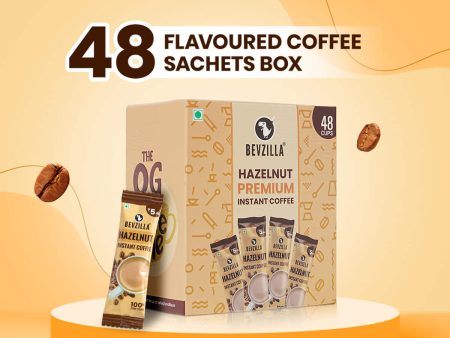 48 Hazelnut Coffee Sachets Box For Sale