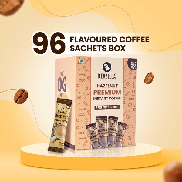 96 Hazelnut Coffee Sachets Box (Free Coffee Sachet Inside) Supply