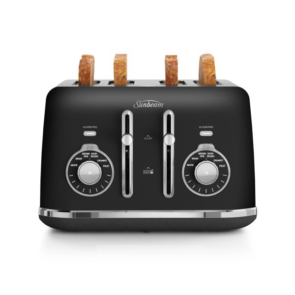 Sunbeam Alinea Select 4 Slice Bread Select Toaster Black Classics For Discount